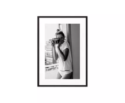 Постер в рамке Веселый фотограф 40х60 см (черный, белый, 60)