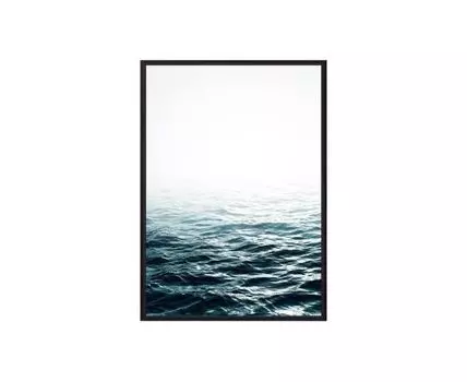 Постер в рамке Вода 50х70 см (Голубой, 70)