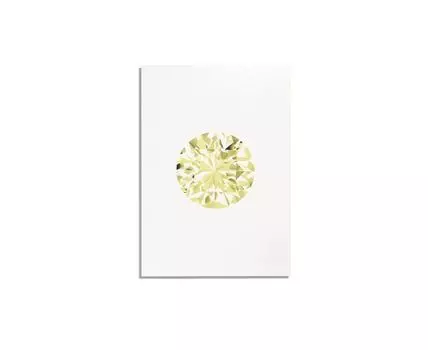 Постер YELOW DIAMOND RADIANT (Желтый, 60)