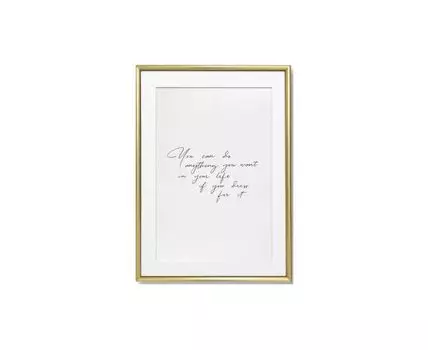 Постер YOU CAN DO (черный, белый, золотистый, 70)