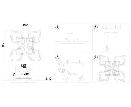Потолочная люстра Ambrella Light FA ACRYLICA Original