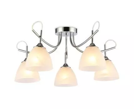 Потолочная люстра (хром, белый)