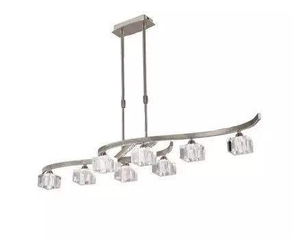 Потолочная люстра Mantra Cuadrax Nickel