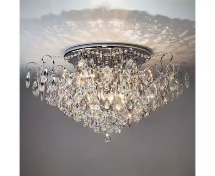 Потолочная люстра с хрусталем 10081/12 хром