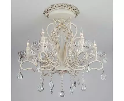 Потолочная люстра с хрусталем 12205/6 белый