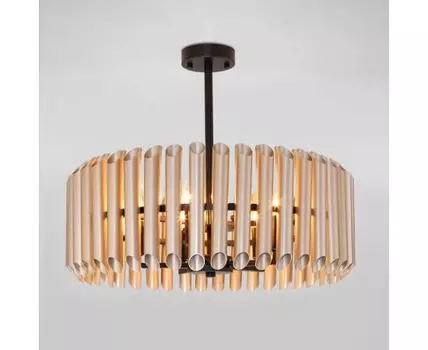 Потолочная люстра с металлическим плафоном 361/5 черный / шампань