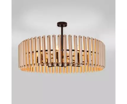 Потолочная люстра с металлическим плафоном 361/8 черный / шампань