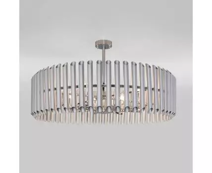 Потолочная люстра с металлическим плафоном 362/8 серебро