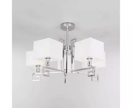 Потолочная люстра с тканевыми абажурами 60115/5 хром