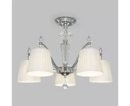 Потолочная люстра с тканевыми абажурами 60122/5 хром