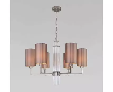 Потолочная люстра с тканевыми абажурами 60134/6 никель