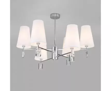 Потолочная люстра с тканевыми абажурами 60137/6 хром