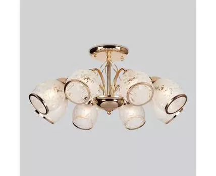 Потолочная люстра со стеклянными плафонами 30026/8 золото