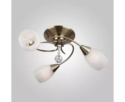 Потолочная люстра со стеклянными плафонами 30100/3 античная бронза