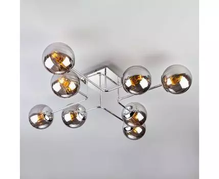 Потолочная люстра со стеклянными плафонами 30140/8 хром