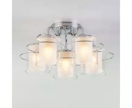 Потолочная люстра со стеклянными плафонами 30160/5 хром