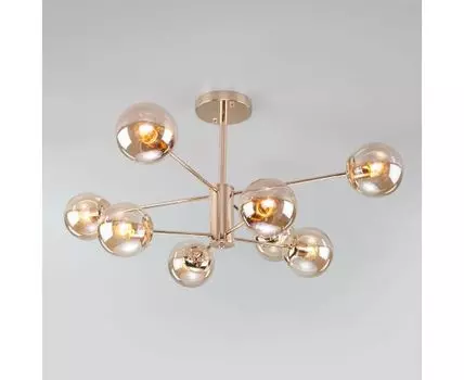 Потолочная люстра со стеклянными плафонами 30166/8 золото