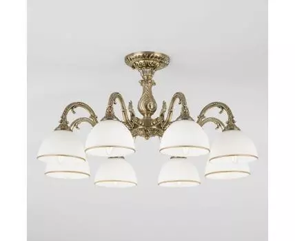Потолочная люстра со стеклянными плафонами 60106/8 античная бронза