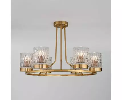 Потолочная люстра со стеклянными плафонами 60127/6 латунь