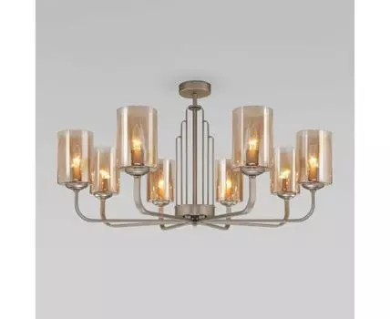 Потолочная люстра со стеклянными плафонами 60138/8 перламутровое золото