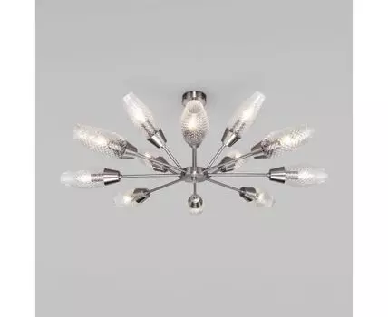 Потолочная люстра со стеклянными плафонами 60140/12 сатин-никель