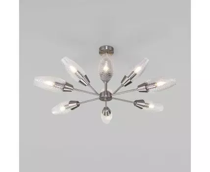 Потолочная люстра со стеклянными плафонами 60140/9 сатин-никель