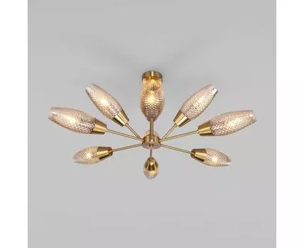 Потолочная люстра со стеклянными плафонами 60140/9 золото