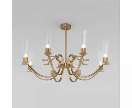 Потолочная люстра со стеклянными плафонами 60141/8 латунь