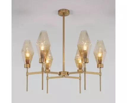 Потолочная люстра со стеклянными плафонами 60143/6 латунь