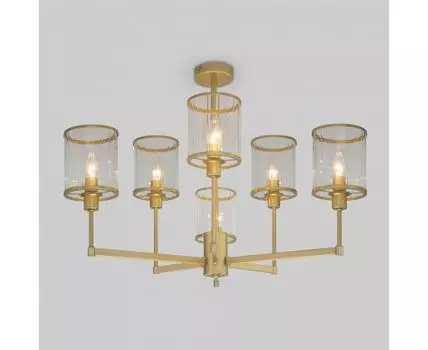 Потолочная люстра со стеклянными плафонами 60144/6 золото
