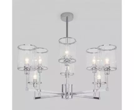 Потолочная люстра со стеклянными плафонами 60144/8 хром
