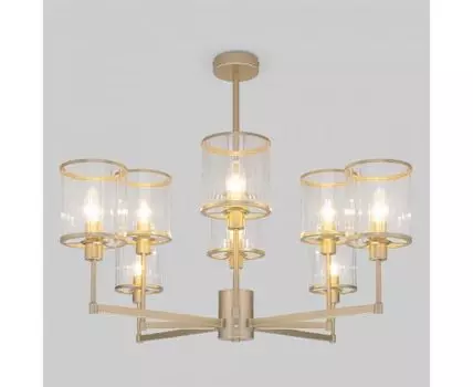Потолочная люстра со стеклянными плафонами 60144/8 золото
