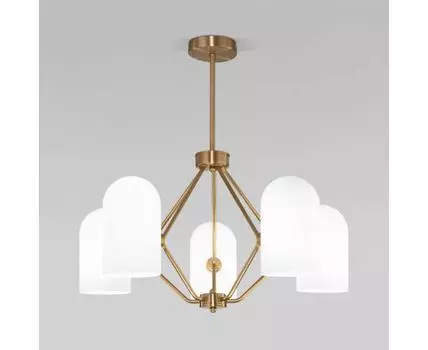 Потолочная люстра со стеклянными плафонами 60157/5 латунь