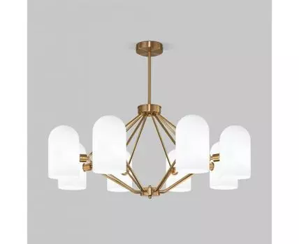 Потолочная люстра со стеклянными плафонами 60157/8 латунь