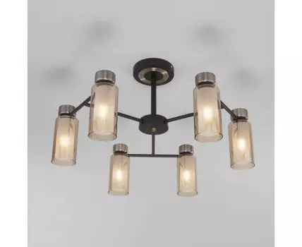 Потолочная люстра со стеклянными плафонами 70115/6 черный
