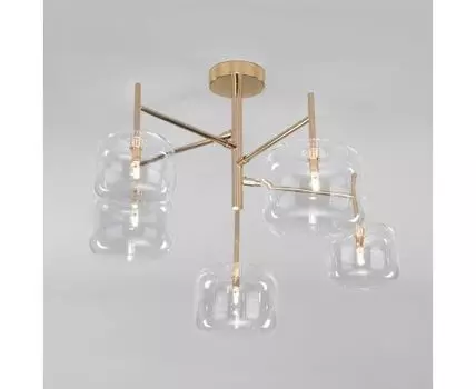 Потолочная люстра со стеклянными плафонами 70128/5 золото