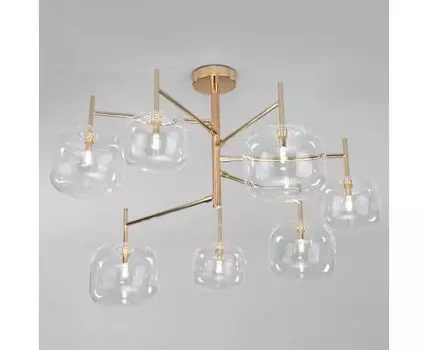 Потолочная люстра со стеклянными плафонами 70128/7 золото