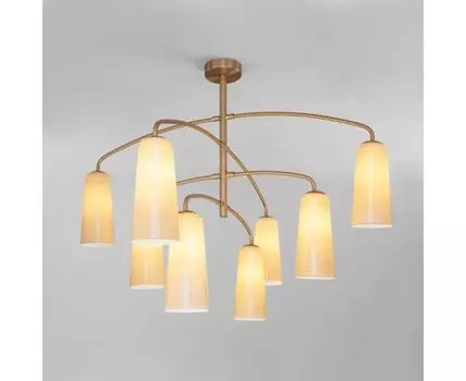 Потолочная люстра со стеклянными плафонами 70137/8 латунь