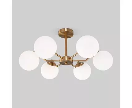 Потолочная люстра со стеклянными плафонами 70154/6 латунь