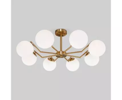 Потолочная люстра со стеклянными плафонами 70154/8 латунь