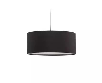 Потолочный абажур Santana черного цвета с белым рассеивателем, 50 см