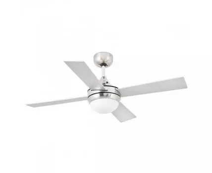 Потолочный никелевый вентилятор Mini Icaria с освещением