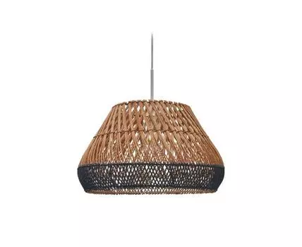 Потолочный плафон из ротанга Daro с натуральной и синей отделкой, 45 см