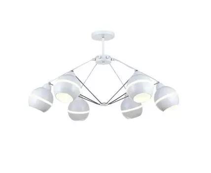 Потолочный светильник 1075 (белый, хром)