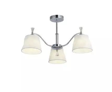 Потолочный светильник (бежевый, хром)