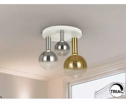 Потолочный светильник Matices 3L белый-дымчатый-золотой