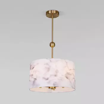 Потолочный светильник с тканевым абажуром 60174/3 латунь