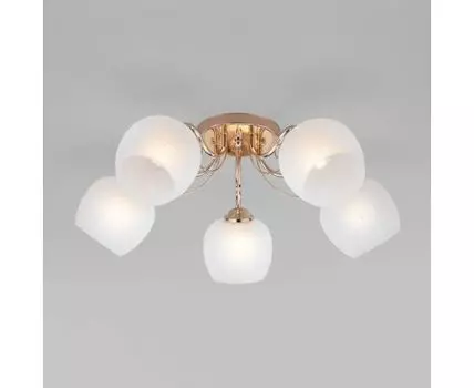 Потолочный светильник со стеклянными плафонами 30138/5 золото