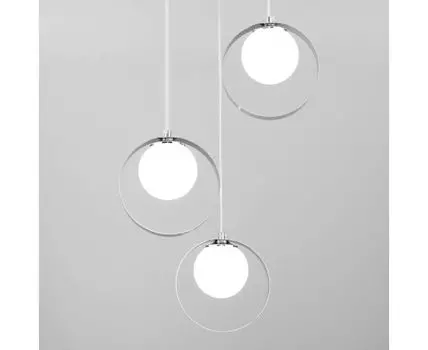 Потолочный светильник со стеклянными плафонами 50205/3 хром