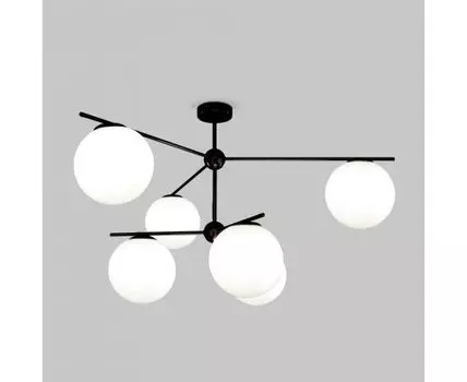 Потолочный светильник со стеклянными плафонами 60147/6 черный